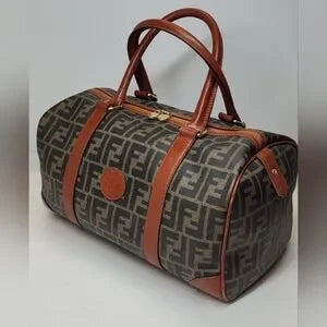 Fendi Zucca Boston Pvc Handbag