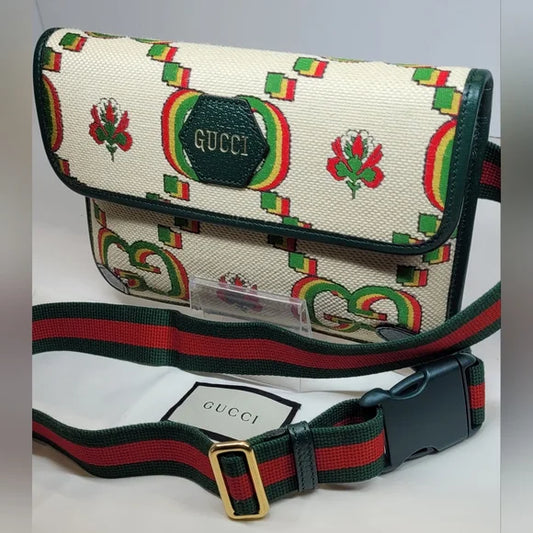 Gucci GG Floral Jaquard 100th Aniversary Belt Bag or crossbody bag