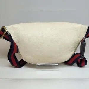 Gucci white long calfskin Leather Crossbody🩷