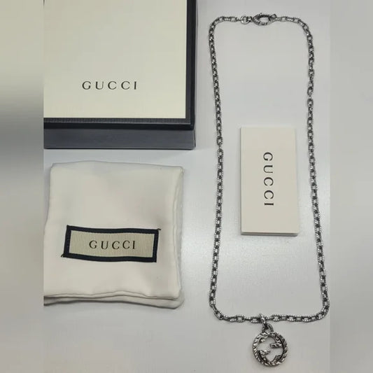 Gucci Interlocking G Silver Necklace
