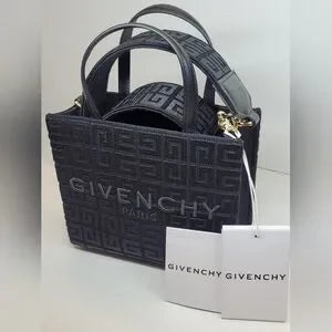 NWT GivenchyMini G Tote Shopping Bag In 4G Embroidered Canvas