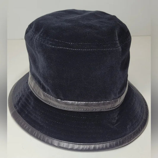 Hermes Black Velvet Bucket Hat
