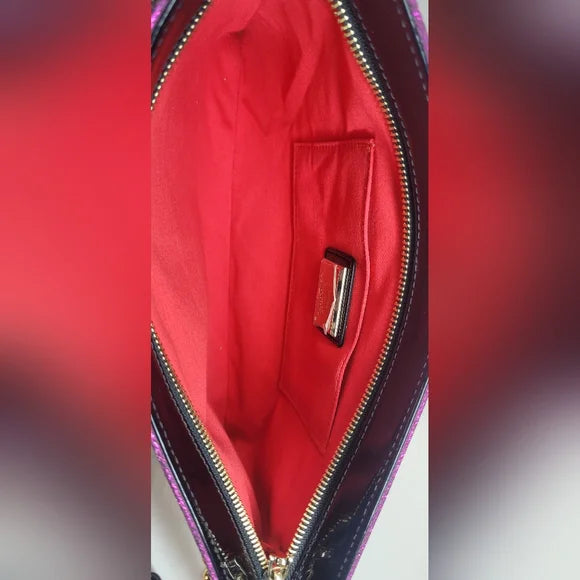 RARE Christian Louboutin Loubiposh Embellished Purple Glitter Handbag/Clutch