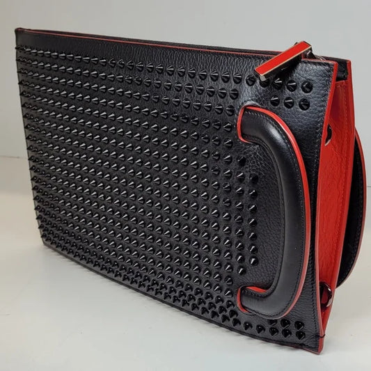 Christian Louboutin Black Leather TricTrac 3 Way Bag