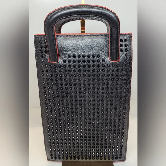 Christian Louboutin Black Leather TricTrac 3 Way Bag