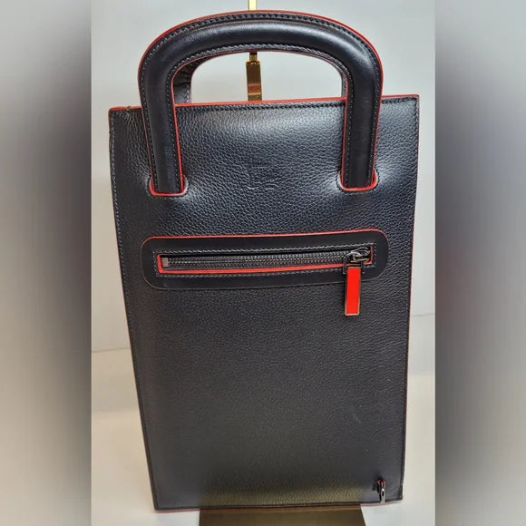 Christian Louboutin Black Leather TricTrac 3 Way Bag