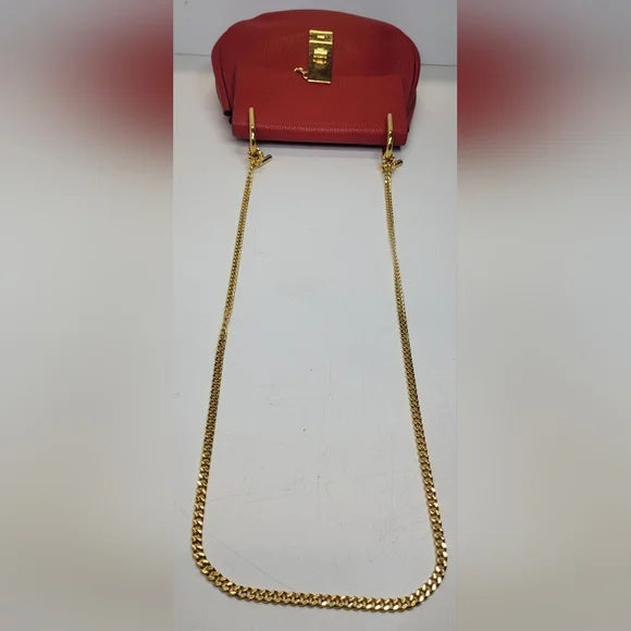 Chloe Drew Red Lambskin Crossbody Bag