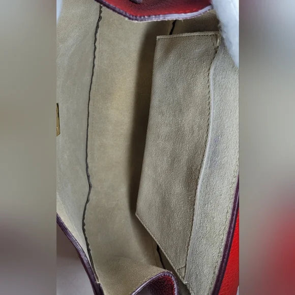 Chloe Drew Red Lambskin Crossbody Bag