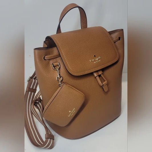 Kate Spade Brown Leather Backpack