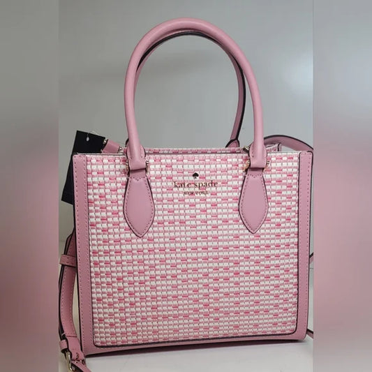 Kate Spade Pink Satchel with Textured Pattern