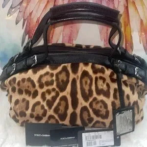 Dolce & Gabbana pony hair leather handbag, like new, COA card & tag💗