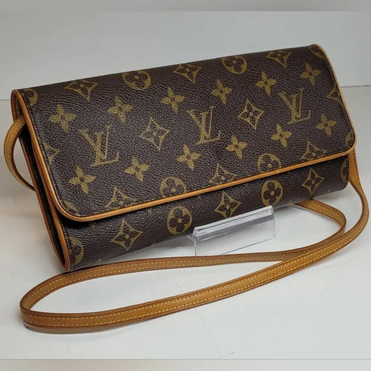 Louis Vuitton Brown Monogram Twin GM Pochette