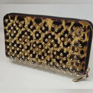 Christian Louboutin Panettone Leopard enamel Wallet