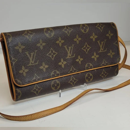 Louis Vuitton Brown Monogram Twin GM Pochette