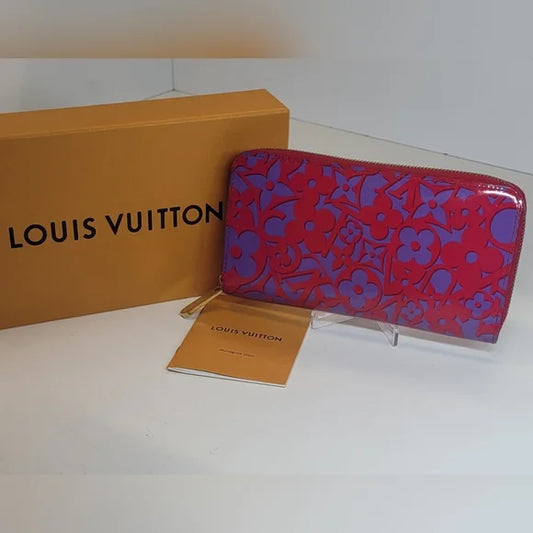 Louis Vuitton Patent Leather Sweet Monogram Long Zippy Wallet & box