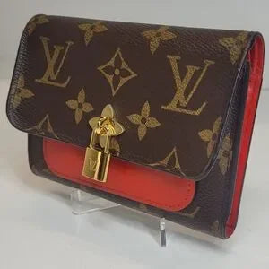 Louis Vuitton Brown Monogram Portofeuille flower lock wallet