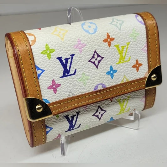 Louis Vuitton White Monogram Murakami Small Coin Case