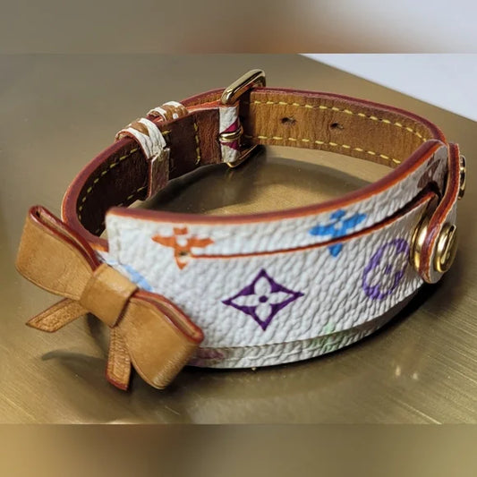 Louis Vuitton Murakami Mutlicolor Monogram Embellished Bow Leather Bracelet
