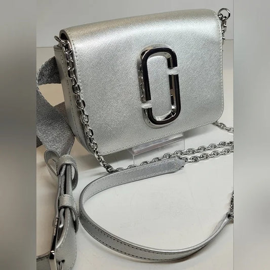 Marc Jacobs Silver snapshot leather Belt Bag or camera bag, 3 way bag