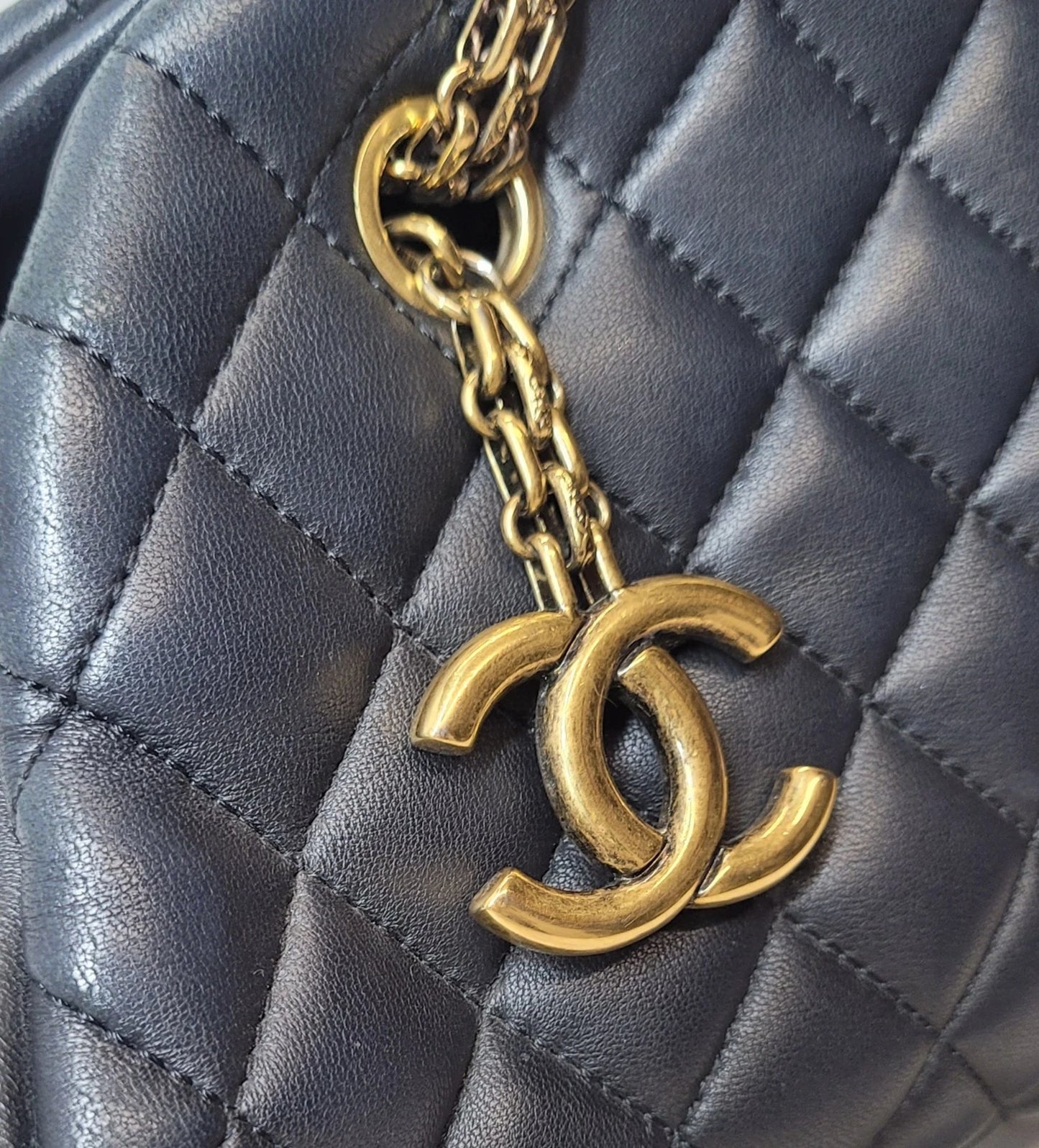 Chanel Black Lambskin Mademoiselle Bowler Bag