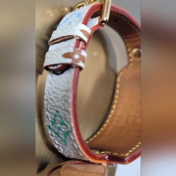 Louis Vuitton Murakami Mutlicolor Monogram Embellished Bow Leather Bracelet