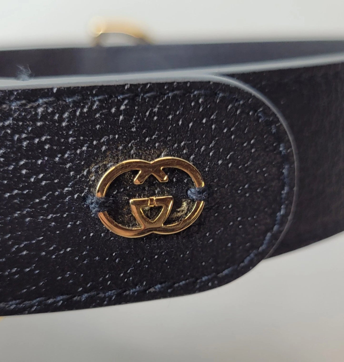 Gucci GG Marmont Youth Black Leather Belt