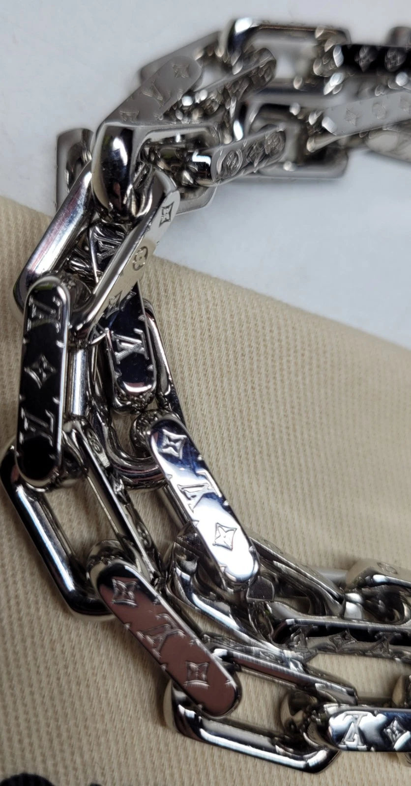 Louis Vuitton Monogram Silver Necklace