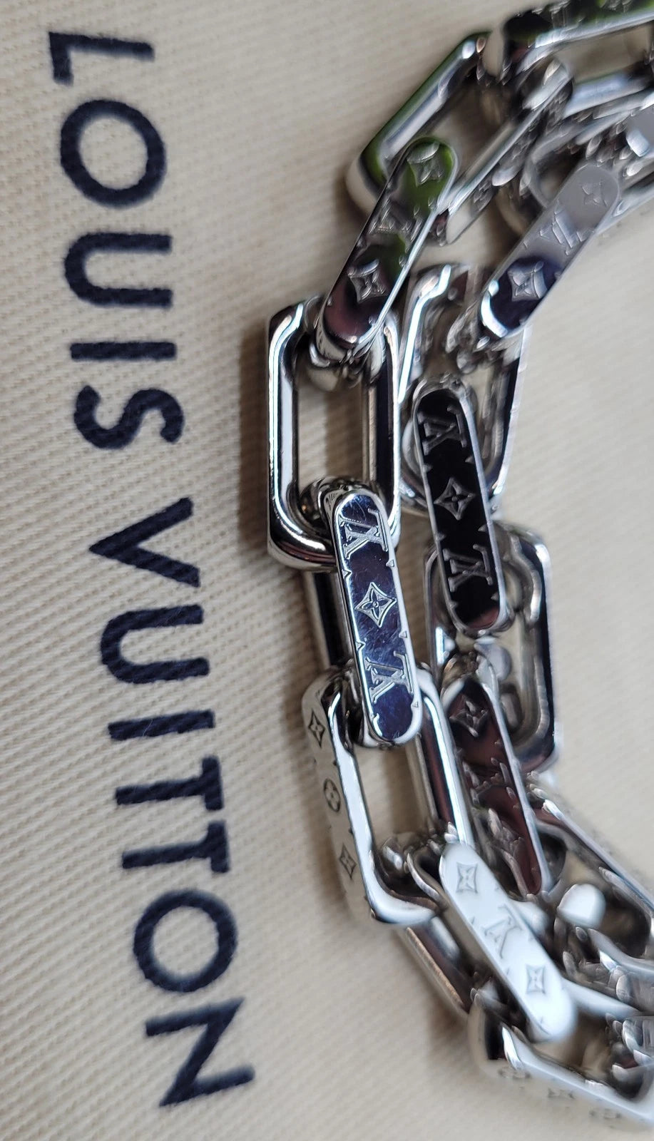 Louis Vuitton Monogram Silver Necklace