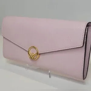 FENDI Continental V-Flap wallet in pink🔥🩷
