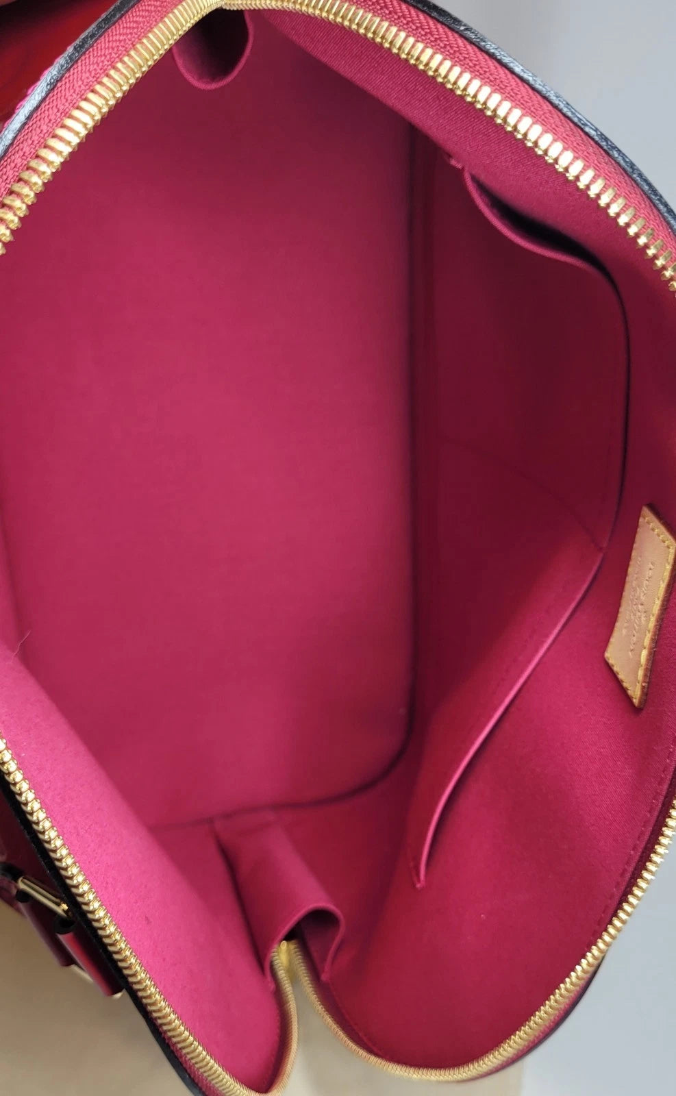 Louis Vuitton Red Vernis Leather Alma PM w/ Dustbag / Lock & Key