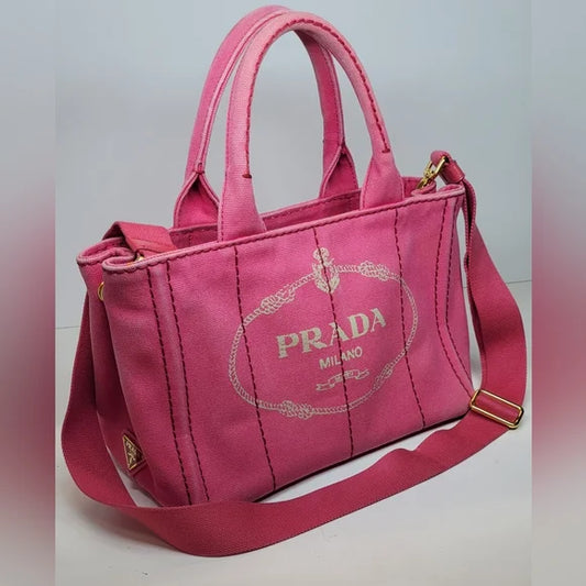Prada Canapa Canvas Tote Bag