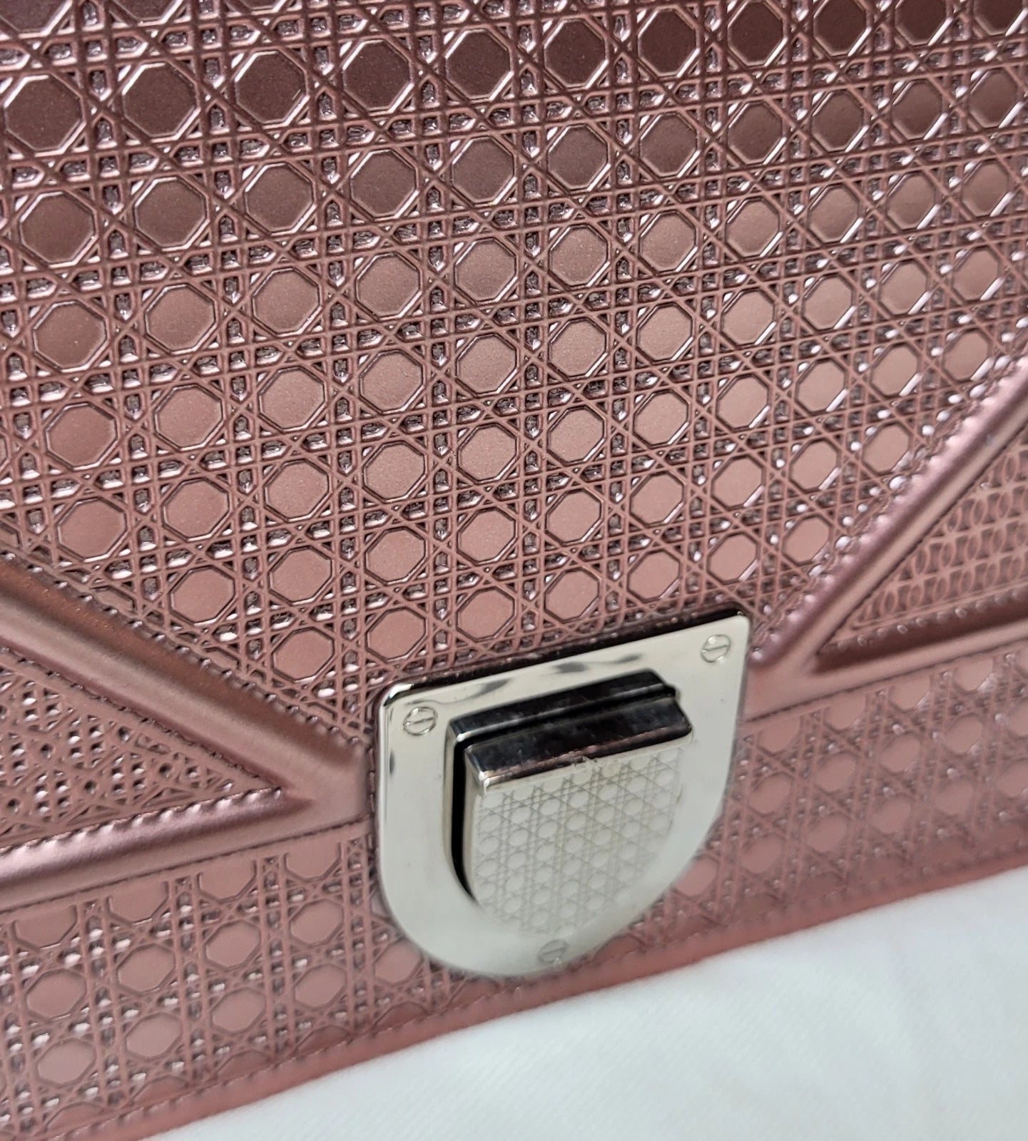 Christian Dior Diorama Pink Patent Leather Handbag