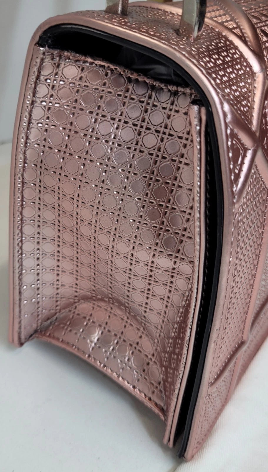 Christian Dior Diorama Pink Patent Leather Handbag