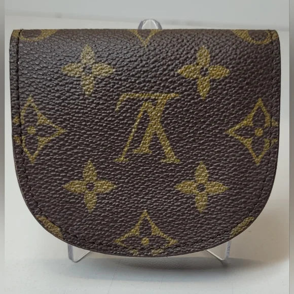 Louis Vuitton Brown Monogram Coin Purse Porte Monnaie Gousset