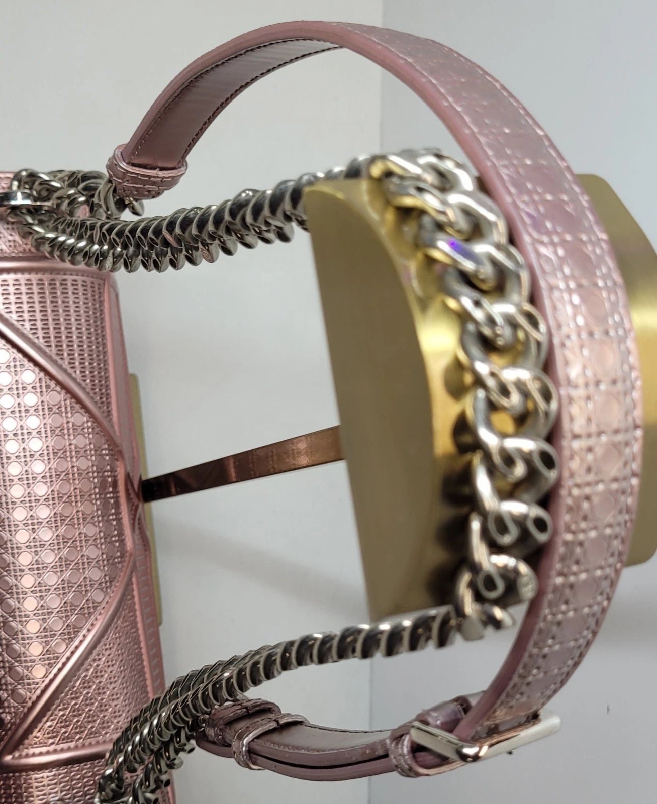 Christian Dior Diorama Pink Patent Leather Handbag