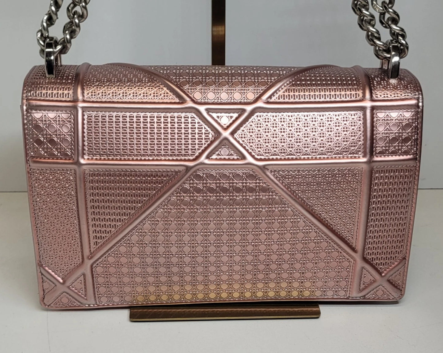 Christian Dior Diorama Pink Patent Leather Handbag