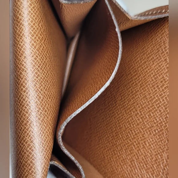 Louis Vuitton Brown Monogram Coin Purse Porte Monnaie Gousset