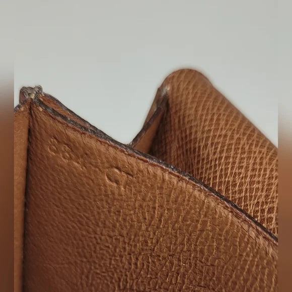 Louis Vuitton Brown Monogram Coin Purse Porte Monnaie Gousset