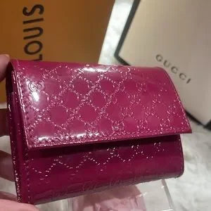 Gucci pink micro guccissmia mini wallet