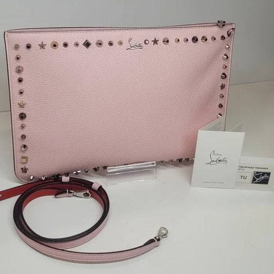 NWOT Christian Louboutin pink studded crossbody bag 🔥🩷