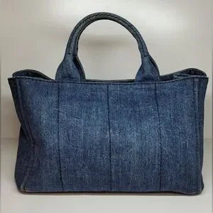Prada Denim Blue Canapa Handbag