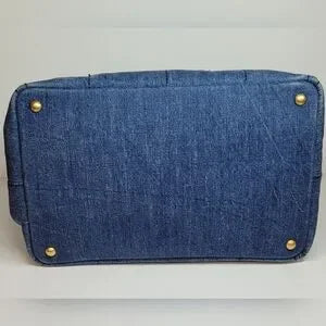 Prada Denim Blue Canapa Handbag
