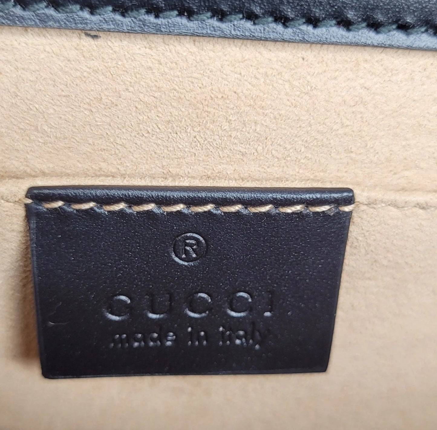 Gucci Guccissima Black Leather Padlock Shoulder Bag w/Box