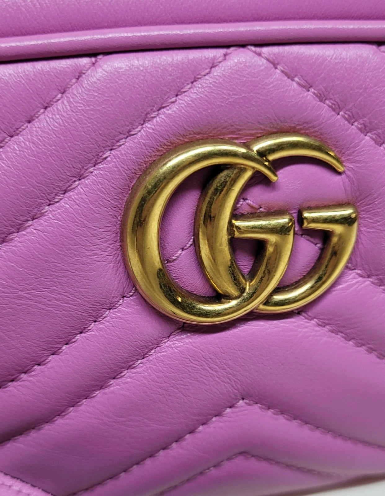 Gucci GG Marmont Pink Matelasse Camera Bag