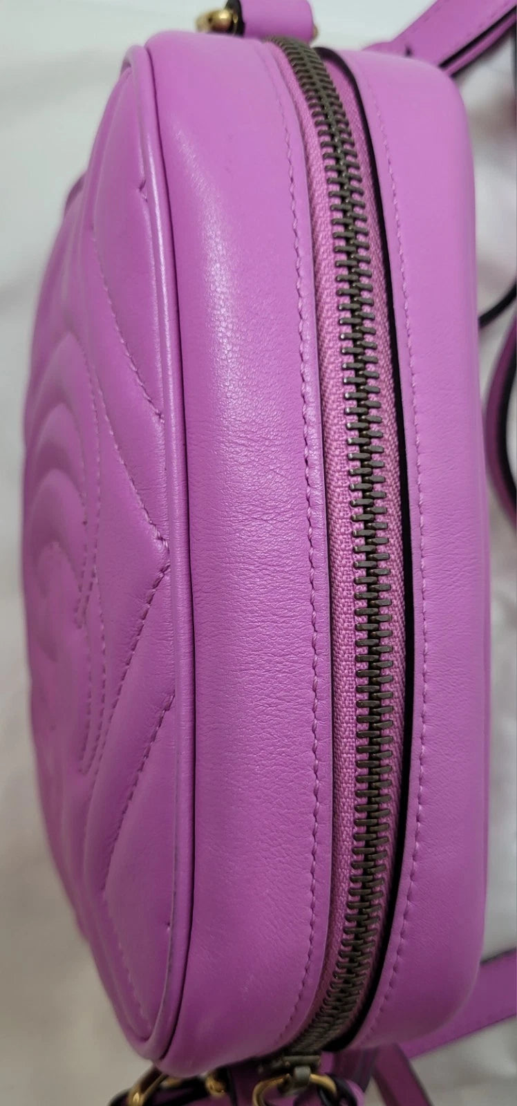 Gucci GG Marmont Pink Matelasse Camera Bag