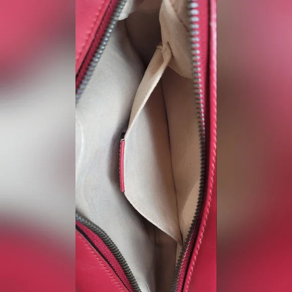 Gucci Marmont Matelasse Lg Red Leather Crossbody