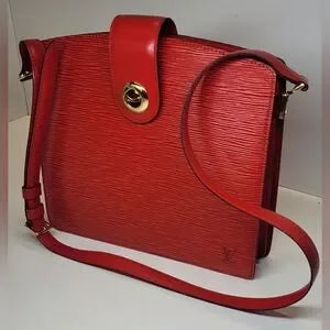 Louis Vuitton Red Epi Capucine Shoulder Bag