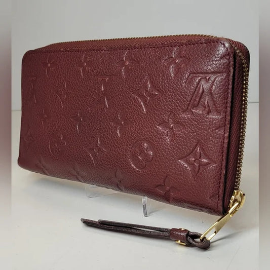 Louis Vuitton Empreinte Red Leather Long Zippy Wallet
