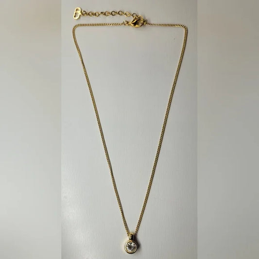 Christian Dior Gold And Rhinestone Necklace