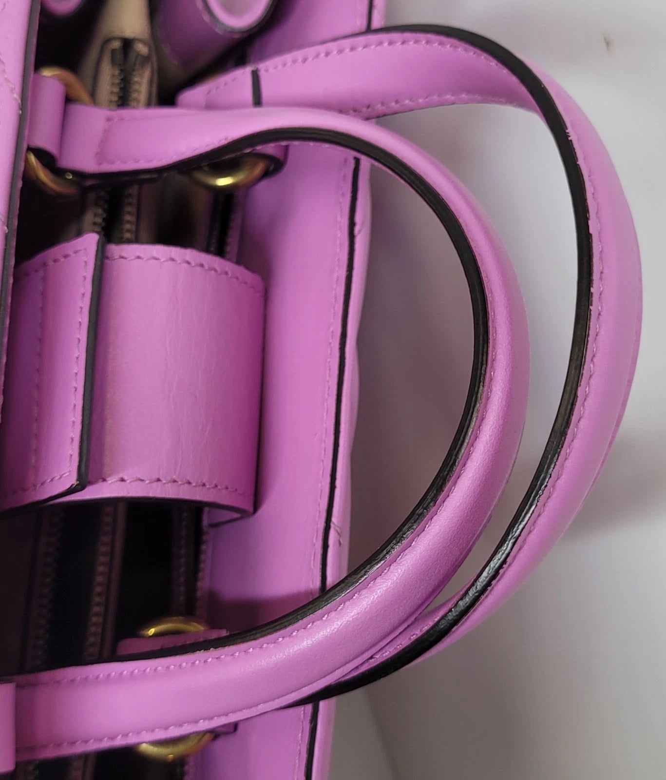 Gucci GG Marmont Matelasse Pink Chevron Leather 2 Way Bag